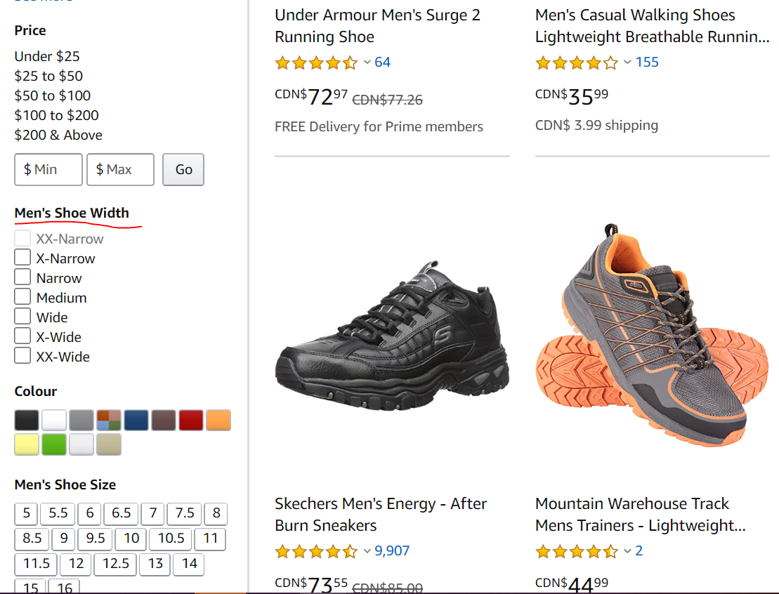 amazon offers shoes